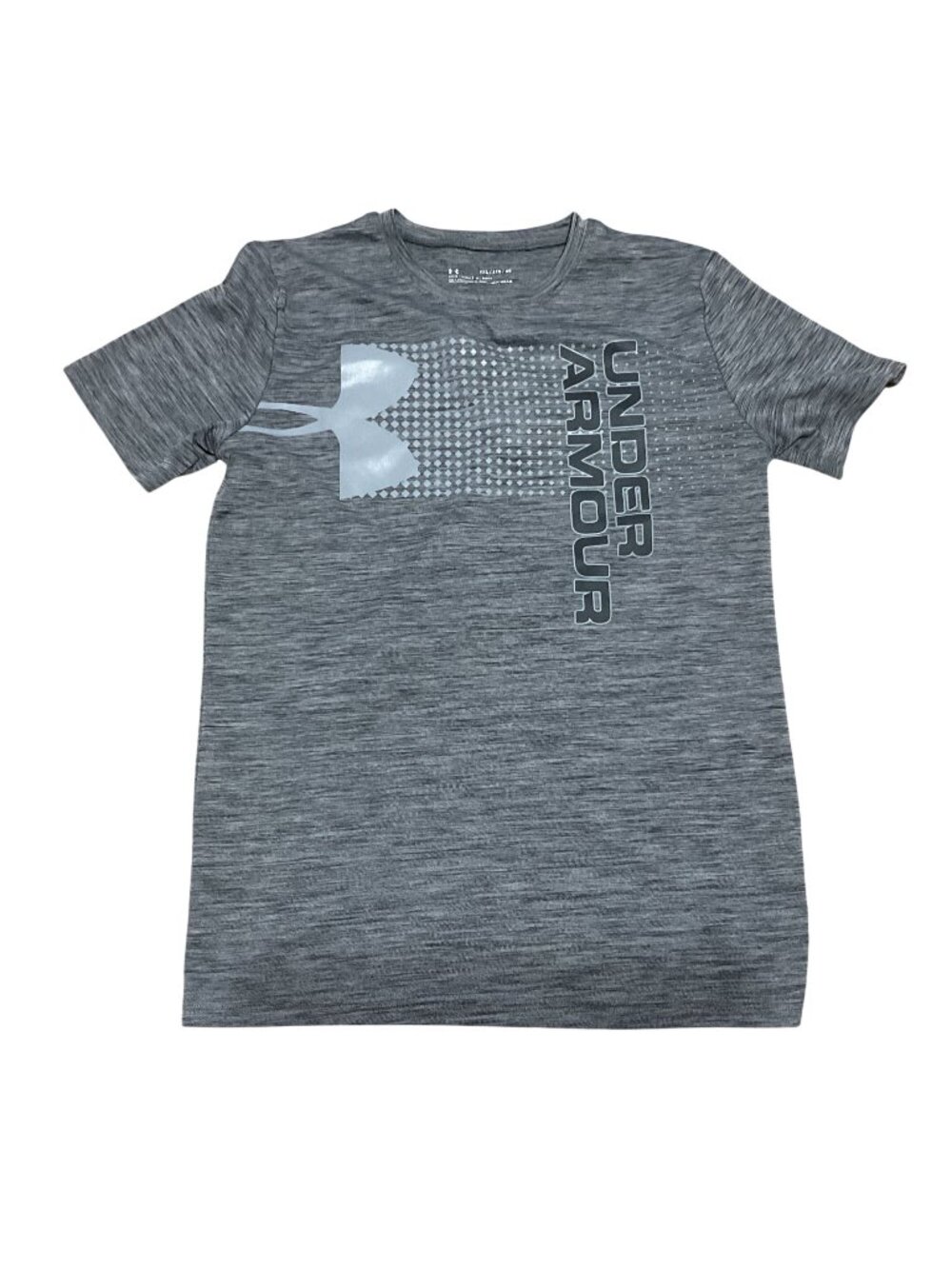Under Armour Crossfade HeatGear Tee Gray Boys XL Loose-Fit Activewear